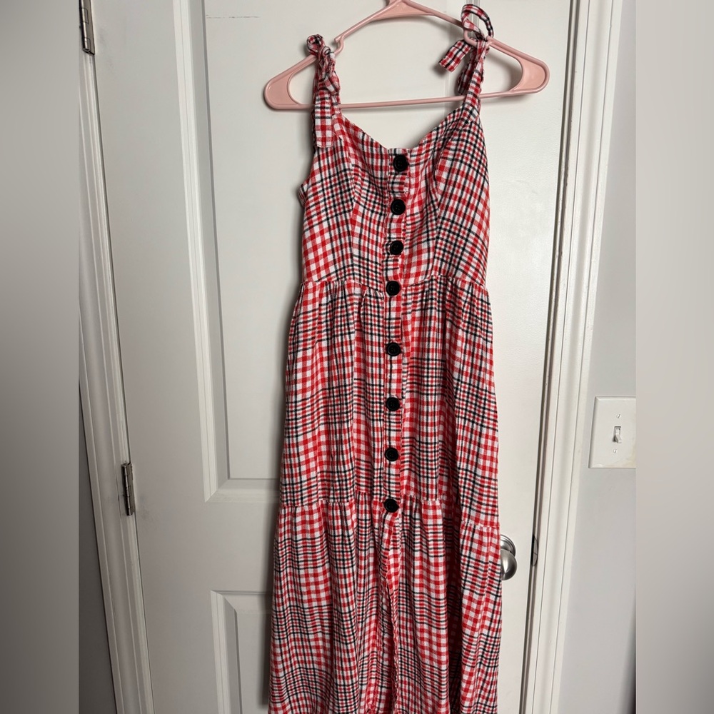 Urban Outfitters Red and White Plaid Top